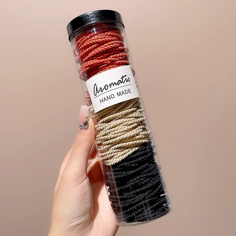 Otoño y invierno curry lindos osos anillo de cabello simple de alta calidad cuerda de cabello alta elástica no es fácil de romper no lastimar adornos de cabello de cabello