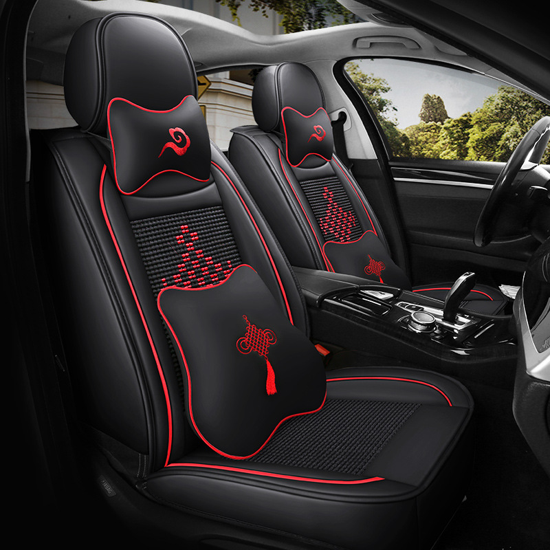 新款中国结冰丝汽车坐垫全包四季垫五座通 用夏季|ms