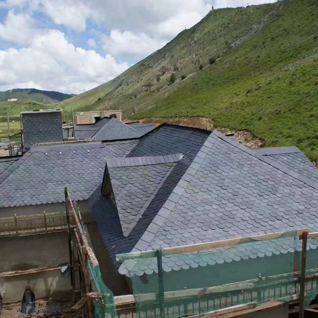 Зеленый шифер плитка крыши изоляции шифера вилла этаж античный шифер плитка