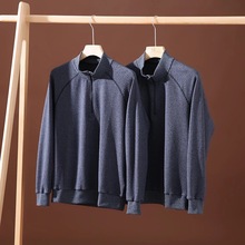 秋冬新款男士户外休闲半拉链立领卫衣时尚潮男美式运动针织衫男装