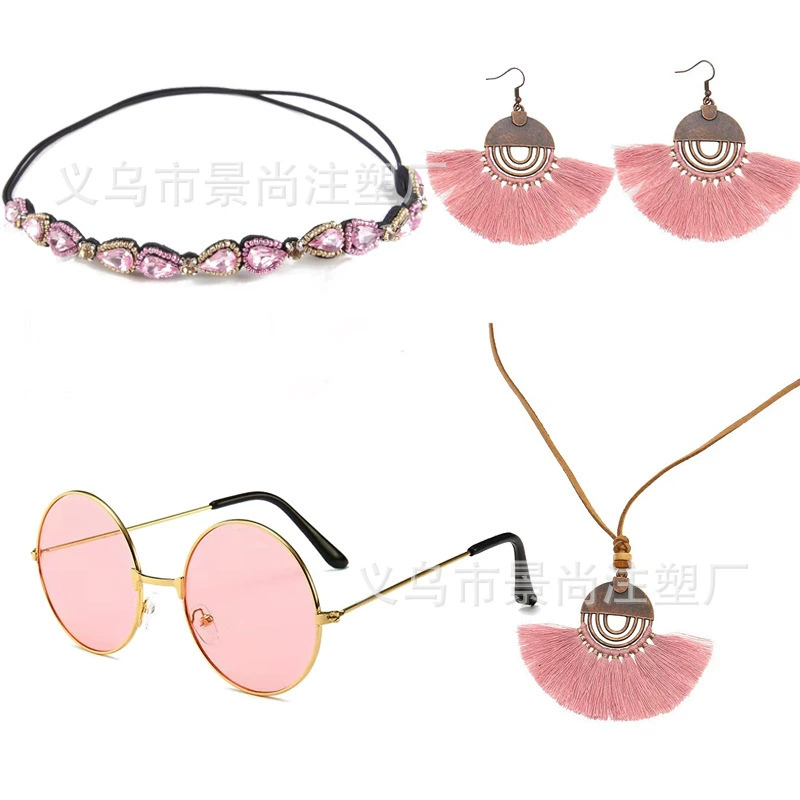 headband, алмазная подвеска с кисточками, ожерелье, комплект, европейский стиль, бохо стиль