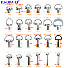 M4 Hand-Twist Swivel Hook C-Ring Quick-Release Screw Stainless Steel Carbon Steel Nickel-Plated Monitor Stand Strong Remote Screw