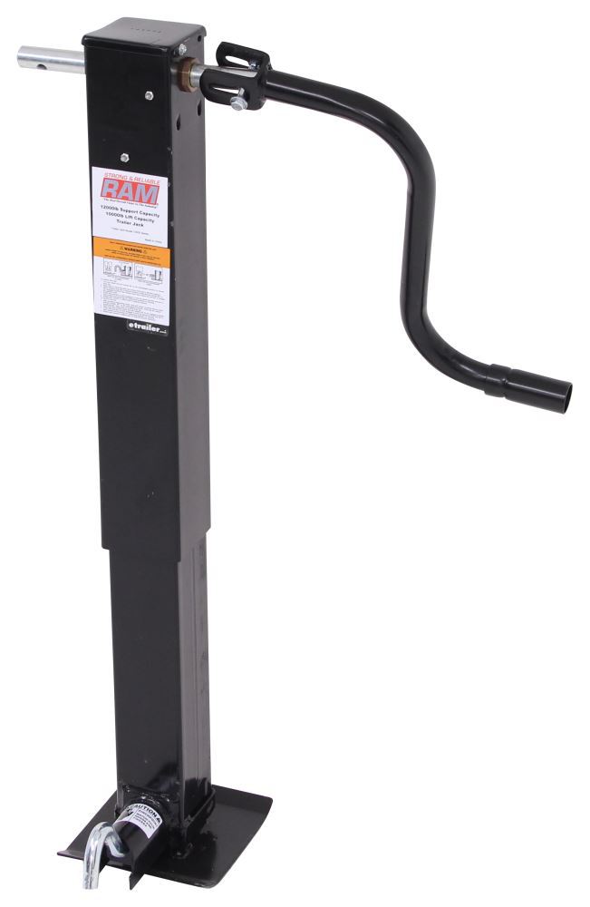 Heavy-duty 12000-pound square-tube hand-cranked trailer jack side-rocking flat support foot saloon car outrigger card modification