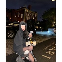 欧阳 苾入幂幂同款!私服大王 oversize400高克重加绒连帽卫衣