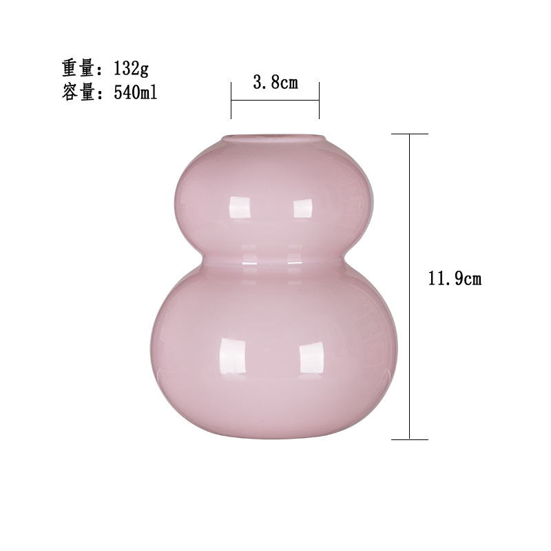 Jarrón de calabaza rosa