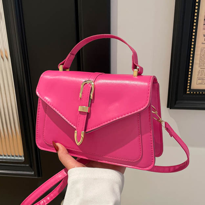 Bolso bandolera de moda con hebilla para el día a día y el tiempo libre, bolso pequeño cuadrado de mano._voghion.com