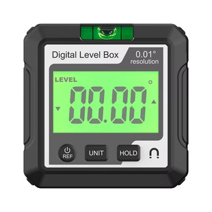 Black Small Digital Protractor Inclinometer Level Angle Finder Measuring Inclinometer Magnet 90 Degree with Bubble Straight