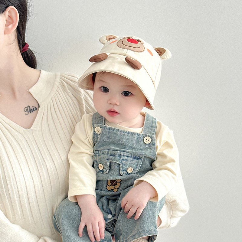 Bonito sombrero de bebés de dibujos animados primavera y otoño delgado sombrero de boca de pato para niños y niñas viajar sombrero de béisbol de protección solar