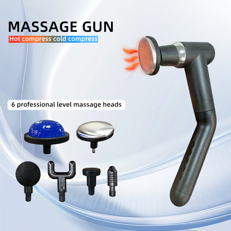 Russia's Popular Multi-Head Long-Handled Fascia Gun for Fitness Stretching, Muscle Massage, and Relaxation Massager with Charging