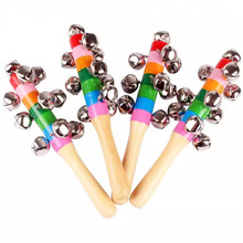 批发木制奥尔夫乐器手摇铃棒铃  十字摇铃婴幼儿早教音乐教具玩具