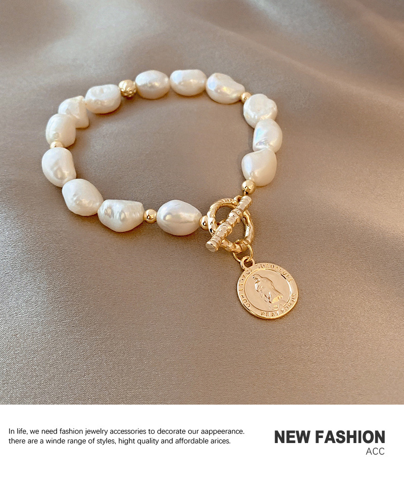 fashion irregular pearl bracelet freshwater pearl zircon bracelet fashion hand ornamentspicture3