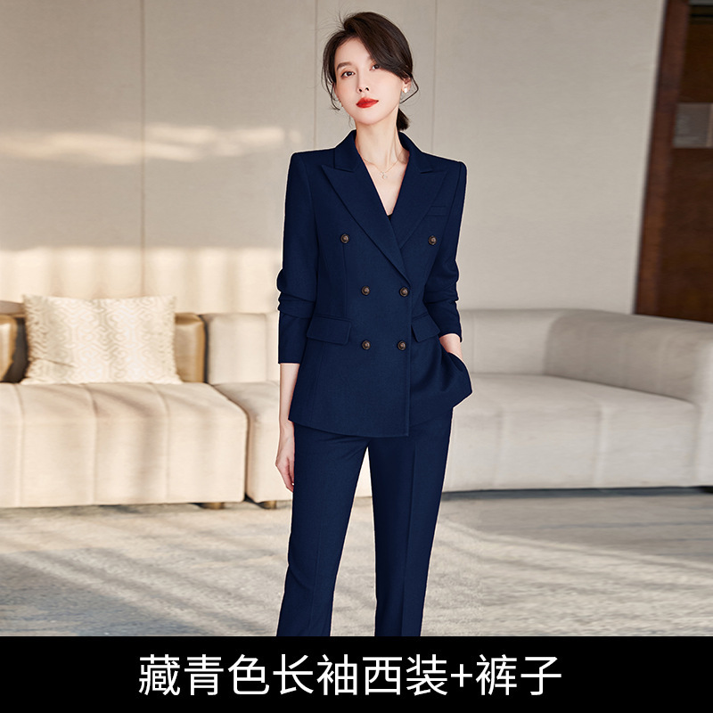 2025新款职业西装套装女OL气质修身显瘦销售经理酒店前台西服正装|undefined