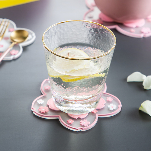 Cross-border ins insulation mat dining table anti-scalding mat flower coaster pvc western food mat casserole mat draining tableware bowl mat