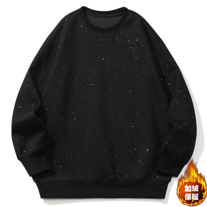 블랙 라운드 넥과 벨벳