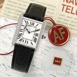 厂家直销代发坦克手表男女情侣石英表满天星广州站西货源批发