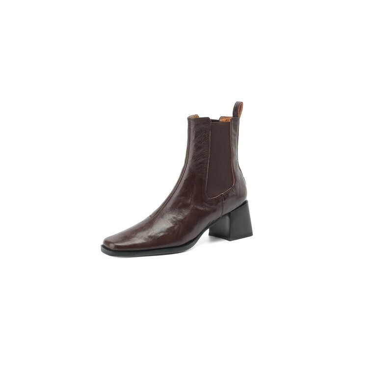 Soft Chunky Heel Chelsea Boots Sheepskin Square Toe Ankle Boots Women 2025 Autumn Shoes Genuine Leather Autumn and Winter Women's Boots Height-Increasing Ankle Boots Soft Chunky Heel Chelsea Boots Sheepskin Square Toe Ankle Boots Women 2025 Autumn Shoes Genuine Leather Autumn and Winter Women's Boots Height-Increasing Ankle Boots