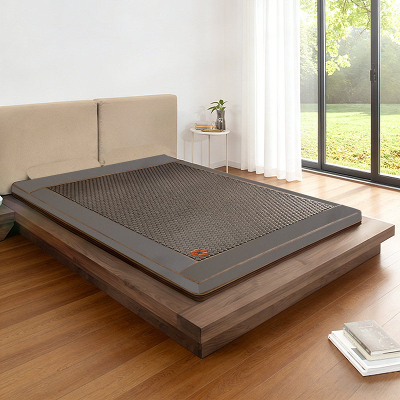 Hexagonal Maifan Stone Red Light Photon Double Mattress Heating Magnetic Field Energy Stone Multifunctional Warm Thickened Pad