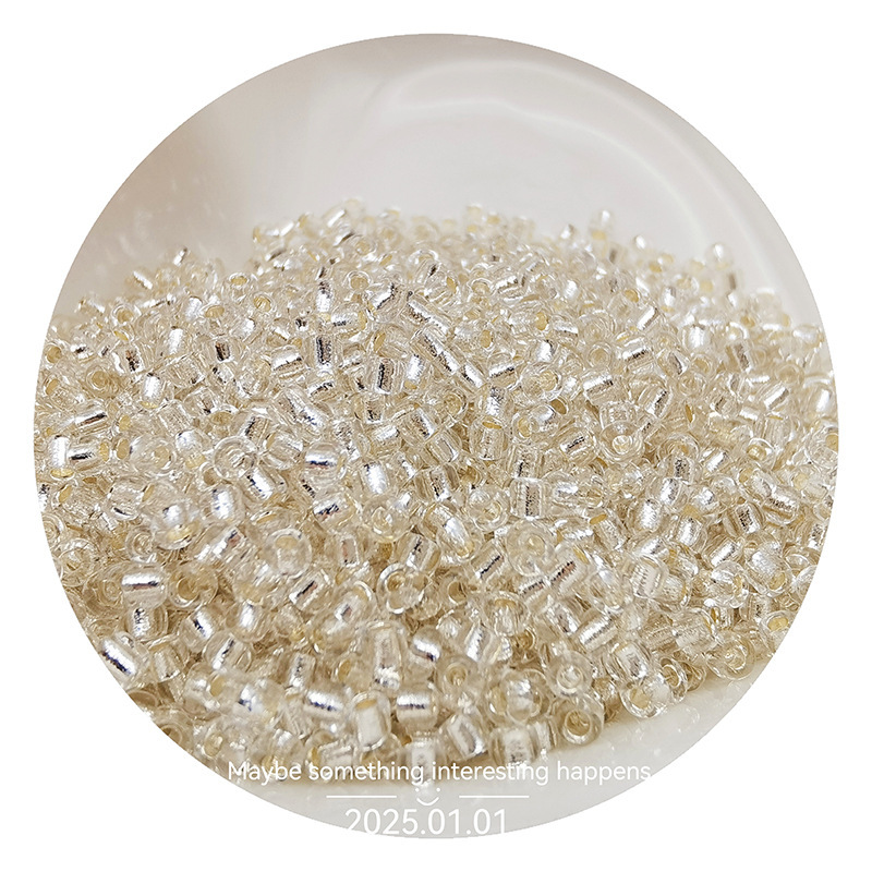 2/3/4mm金银灌银玻璃米珠管珠diy手工串珠材料散珠手链耳饰品配件|undefined