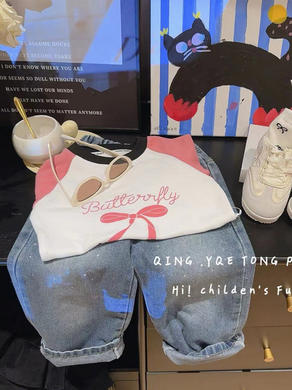 儿童秋款长袖T恤童装 女童圆领休闲上衣 宝宝可爱卡通印花打底衫|undefined