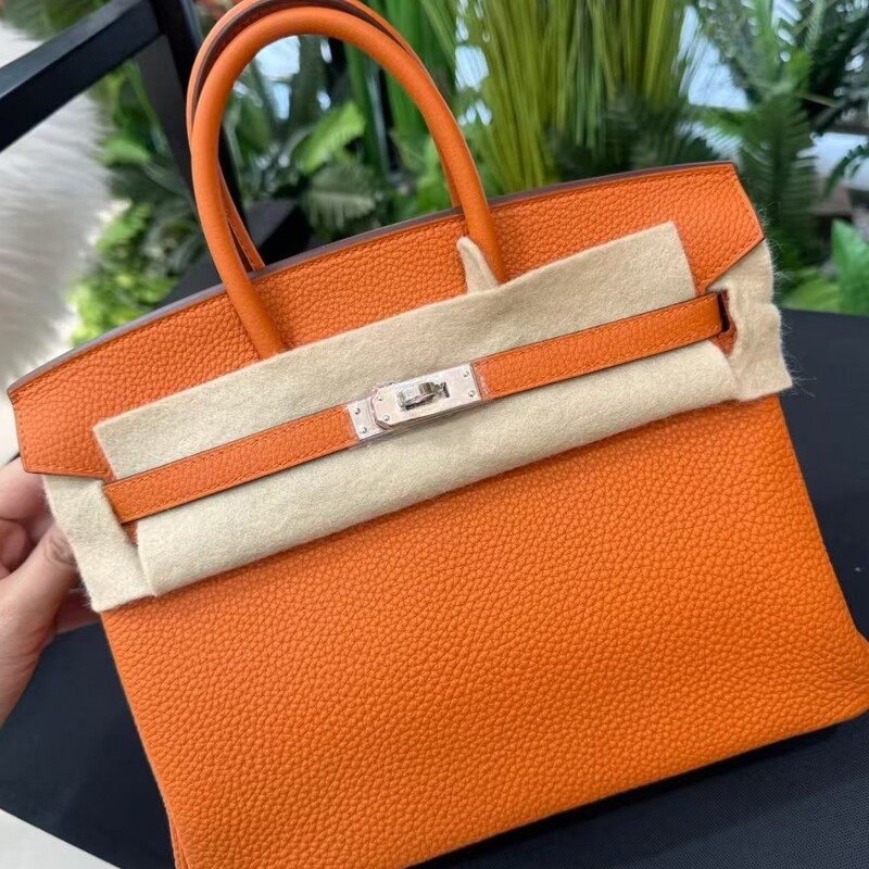 Platinum Togo Imported Top-Layer Cowhide Leather with Pebbled Texture, Platinum Handbag, Shoulder Bag, Crossbody Bag, Genuine Leather High-End Women's Bag