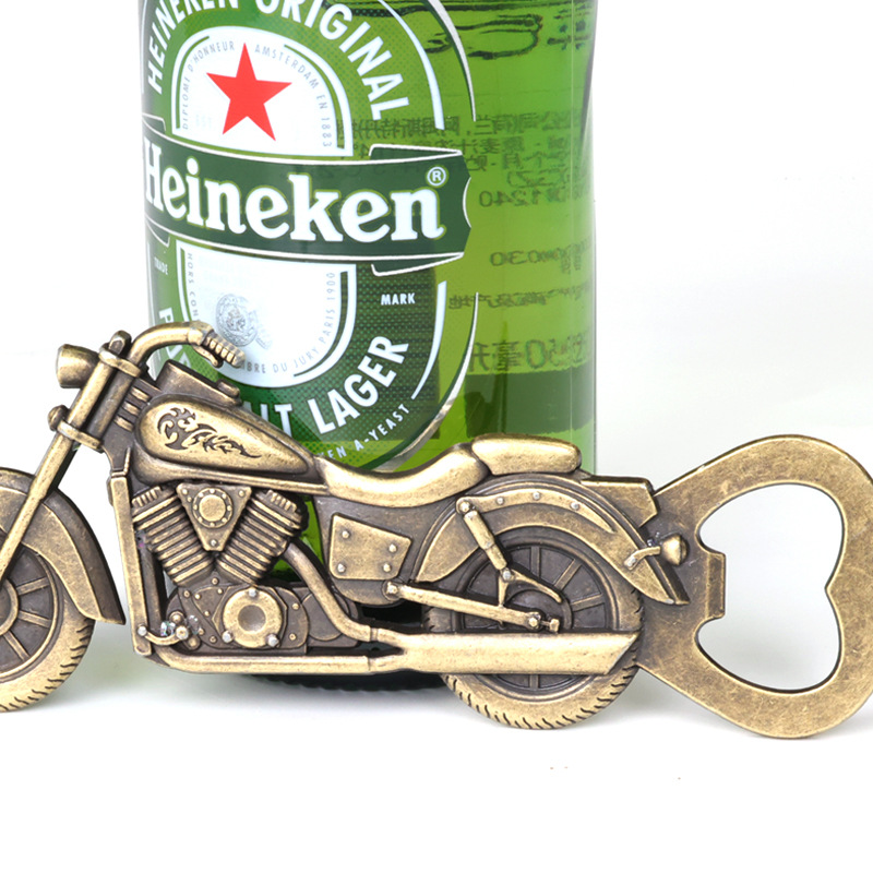 Aleación de zinc motocicleta abrebotellas Amazon transfronteriza imitación retro motocicleta cerveza abrebotellas pequeño regalo