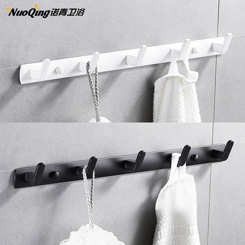 Puerta gancho colgante de pared Toalla de baño fila gancho ponche-libre ropa armario ropa de sala de montaje sombrero de pared gancho de ropa de baño