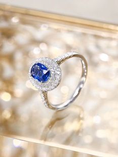 925 Silver Sapphire and Diamond Ring Women's high quality Light Luxury Fresh Color Jewelry Elegant Light Luxury