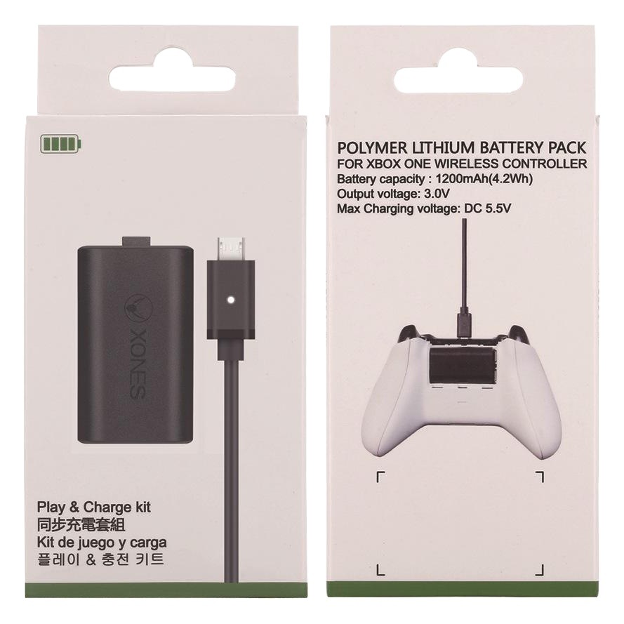 Batería que carga para las baterías del Xbox para Xbox unos un cable de carga del traje 1200mA USB C con la luz