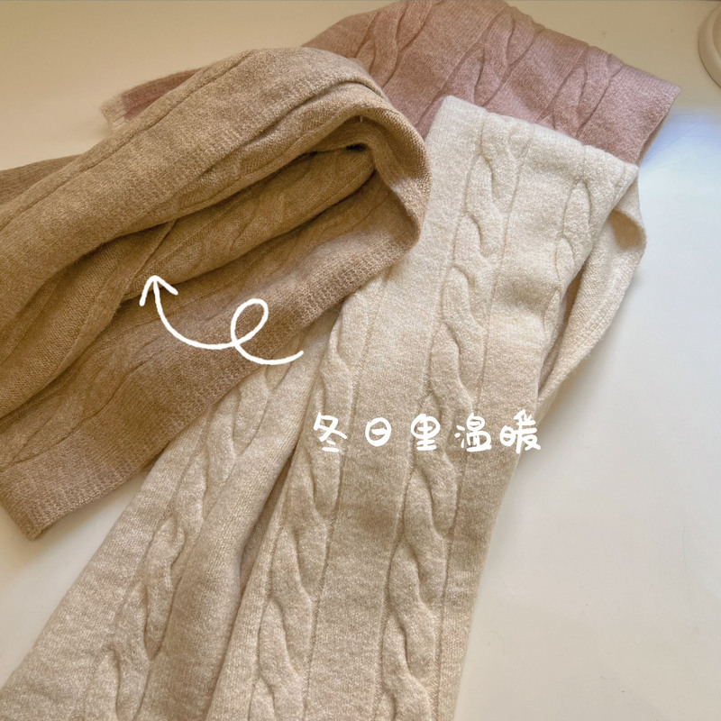 Heavy Arica ~ Women's alpaca scarf winter New wool blended Korean style fashionable high-grade knitted