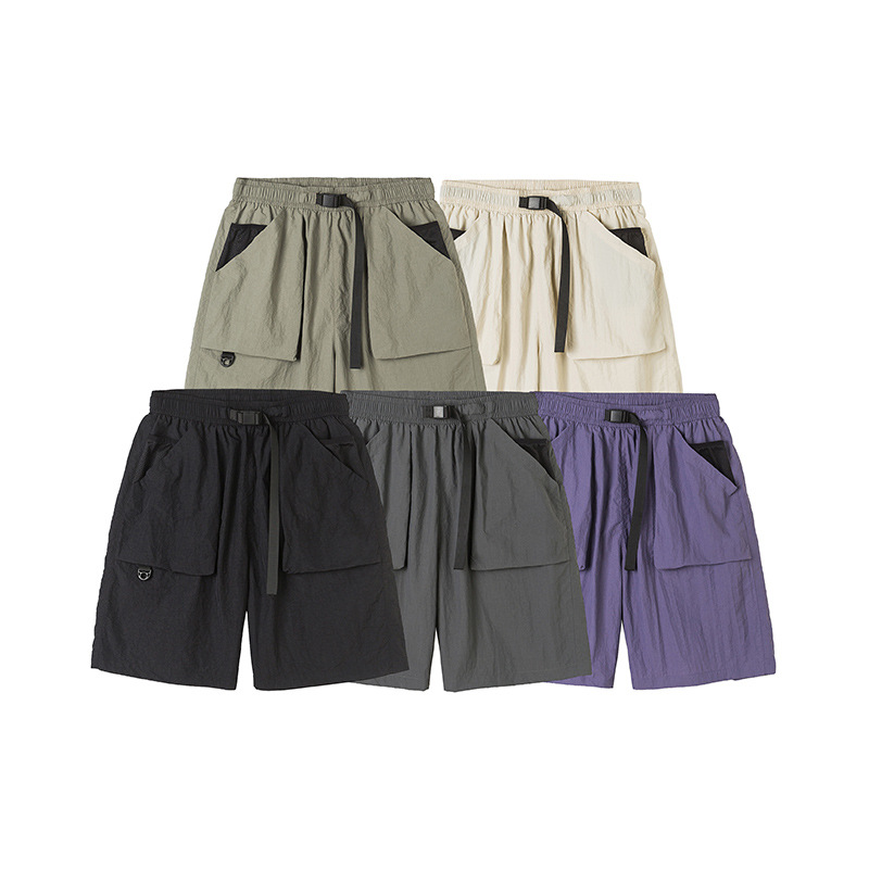 2025 American Workwear Straight Shorts Men's Summer Thin Loose Casual Workwear Trendy Brand Waterproof Five-Point Pants