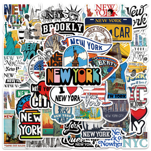 New york sticker 50 new American city new york stickers luggage computer mobile phone stickers