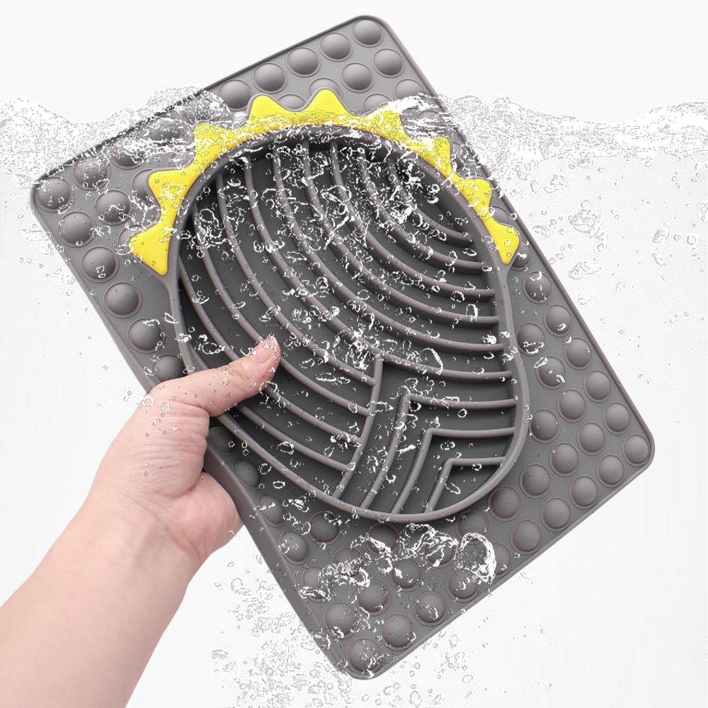 Tazón de comida lenta para mascotas Tazón de silicona para perros Almohadilla para comida lenta anti-volcado Suministros para gatos y perros Vajilla antideslizante Almohadilla para comida lenta para perros