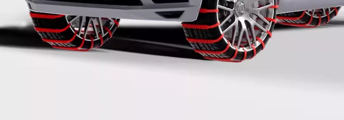 10-Piece Set of Electric Vehicle Rubber Anti-Skid Chains for Cars, Sedans, and Suvs, Universal Snow Tire Chains