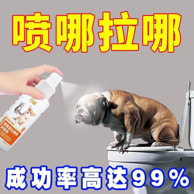 Dog toilet inducer, fixed-point defecation and defecation, cat peeing, cat and dog training guide spray, toilet supplies
