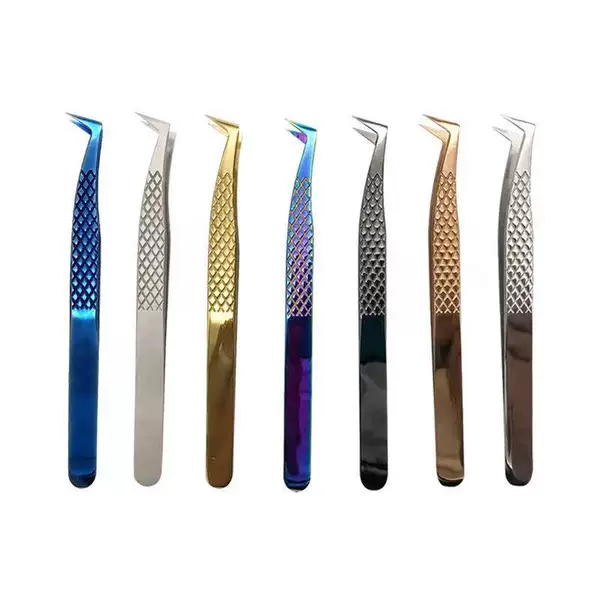 Manufacturer Supplies False Eyelash Grafting Tweezers, Horizontal Grain 7-Character Tweezers, Eyelash Beauty Tools, Support Eyelash Grafting Tools
