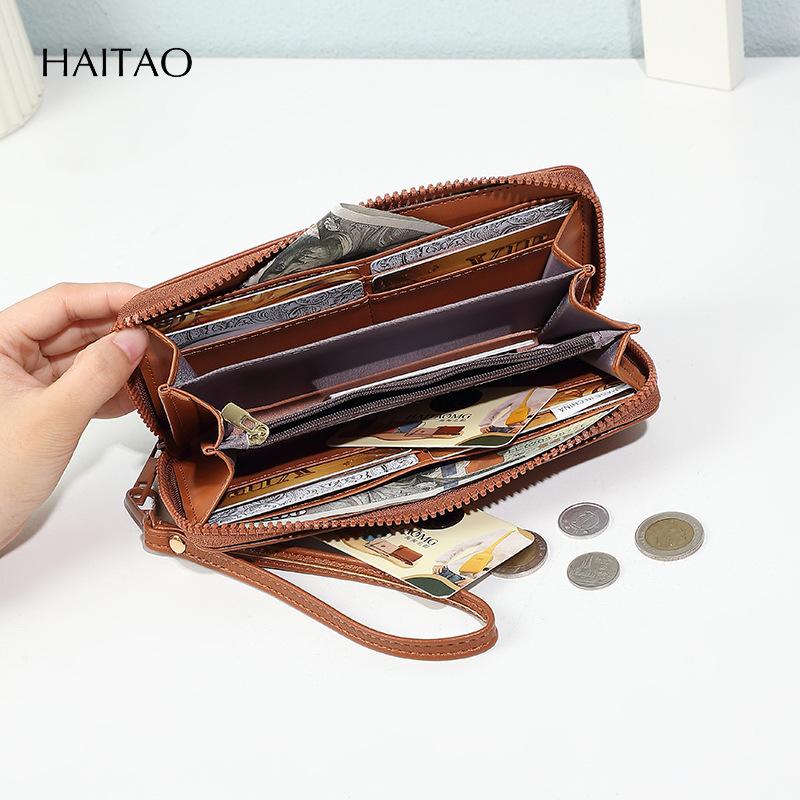 2025 nueva cartera larga multi-tarjeta cartera multipropósito