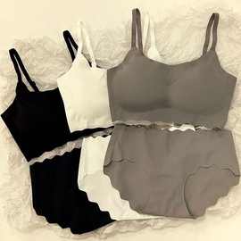 【3+3=6件】冰丝内衣少女无痕无钢圈聚拢运动学生背心薄文胸套装