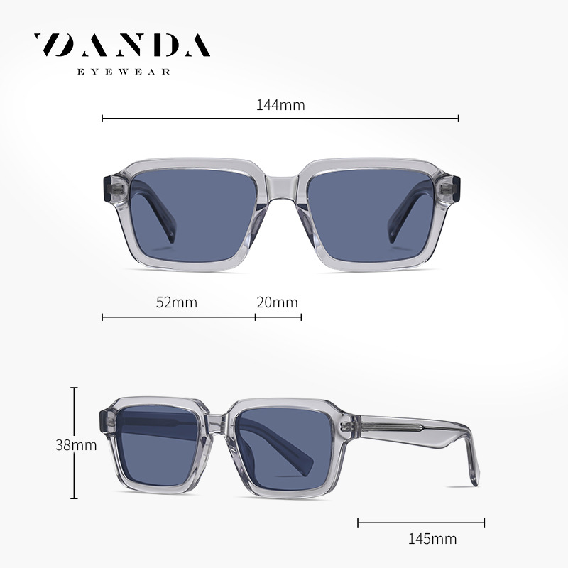 Gafas de sol polarizadas de tiro callejero de tendencia transfronteriza europea y americana S32105 gafas de sol de hoja hechas a mano de alta calidad con protección UV retro