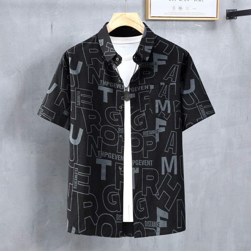Summer Thin Cotton Short-Sleeved Shirt for Fat Men, Men's Fashionable Trendy Brand Breathable Casual Loose Large Size Half-Sleeved Shirt Summer Thin Cotton Short-Sleeved Shirt for Fat Men, Men's Fashionable Trendy Brand Breathable Casual Loose Large Size Half-Sleeved Shirt