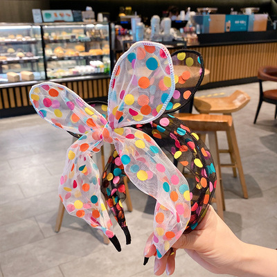 children Wave Hair hoop bow Hairpin girl baby Hairpin colour Head hoop lovely princess Top clamp Headdress