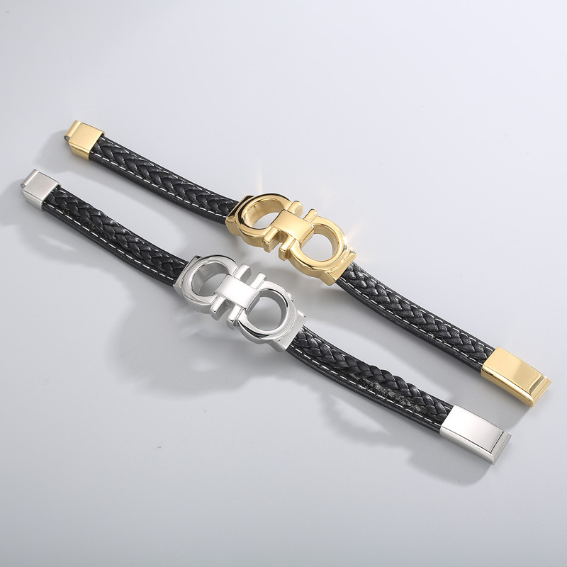 1 Piece Fashion Solid Color Titanium Steel Plating Menu0027S Bangle