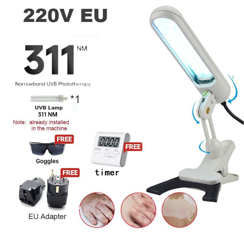 Cross-border 9W desk lamp, 311nm NB-UVB ultraviolet lamp, PLS 9W/01/2P desk lamp