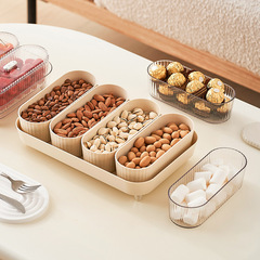 Fruit plate, high-looking, home living room, tea table, plastic dried fruit box, simple, fashionable, freely placed fruit plate with lid