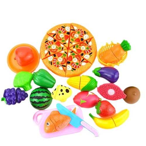 Factory wholesale children's educational play house toys, peelable seafood, cut vegetables and fruits, cut fruits in bulk