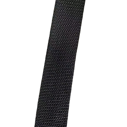 Manufacturer's black thickened American pattern woven strap with beaded plain edge backpack strap with herringbone polypropylene woven band