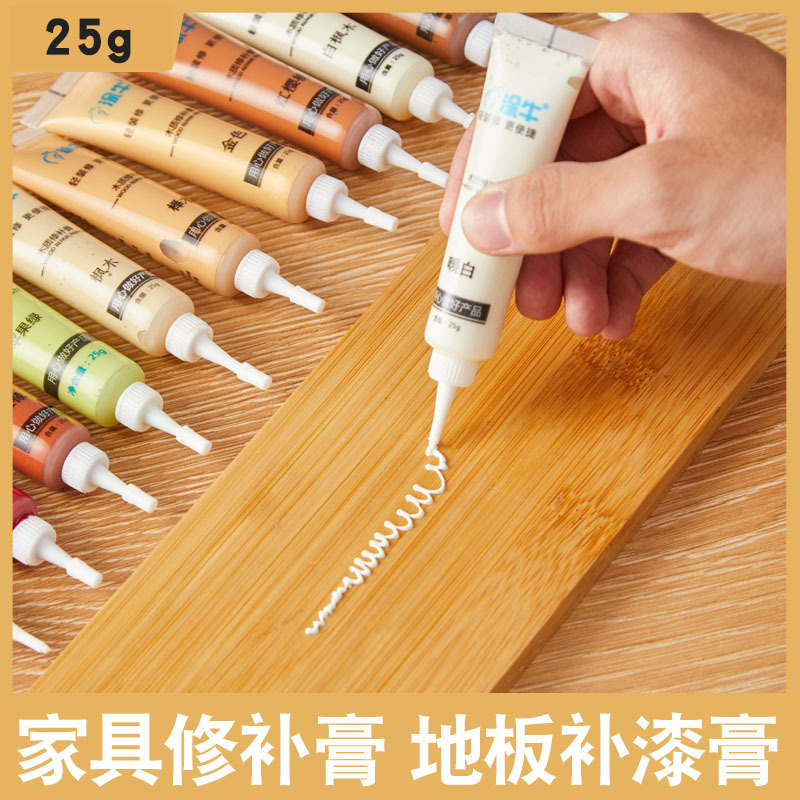 Wood Furniture Repair Paste, Paint-Free Board Scratch Color Replenishing Agent, White Wooden Door Paint Repair Paste 139 Nail Hole Repair Paste Wood Furniture Repair Paste, Paint-Free Board Scratch Color Replenishing Agent, White Wooden Door Paint Repair Paste 139 Nail Hole Repair Paste