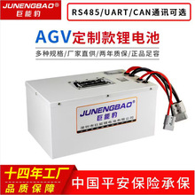 24V48V100AhAGV小车电瓶牵引车叉车机器人专用聚合物磷酸铁锂电池