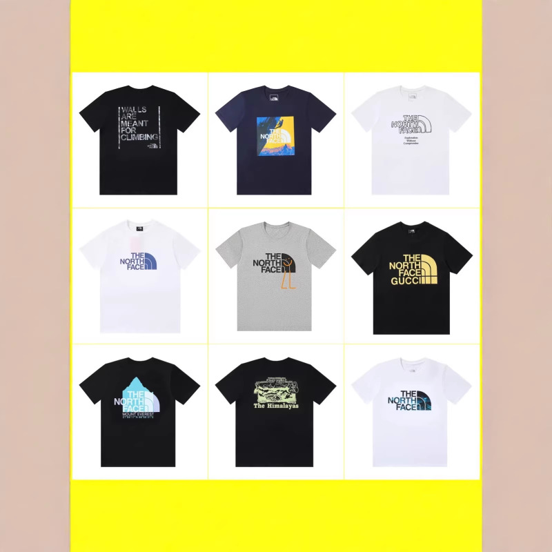 The North Face 230g Cotton Loose T-Shirt Unisex Couple Trendy Printed Loose Casual American Style Trendy Brand Print The North Face 230g Cotton Loose T-Shirt Unisex Couple Trendy Printed Loose Casual American Style Trendy Brand Print