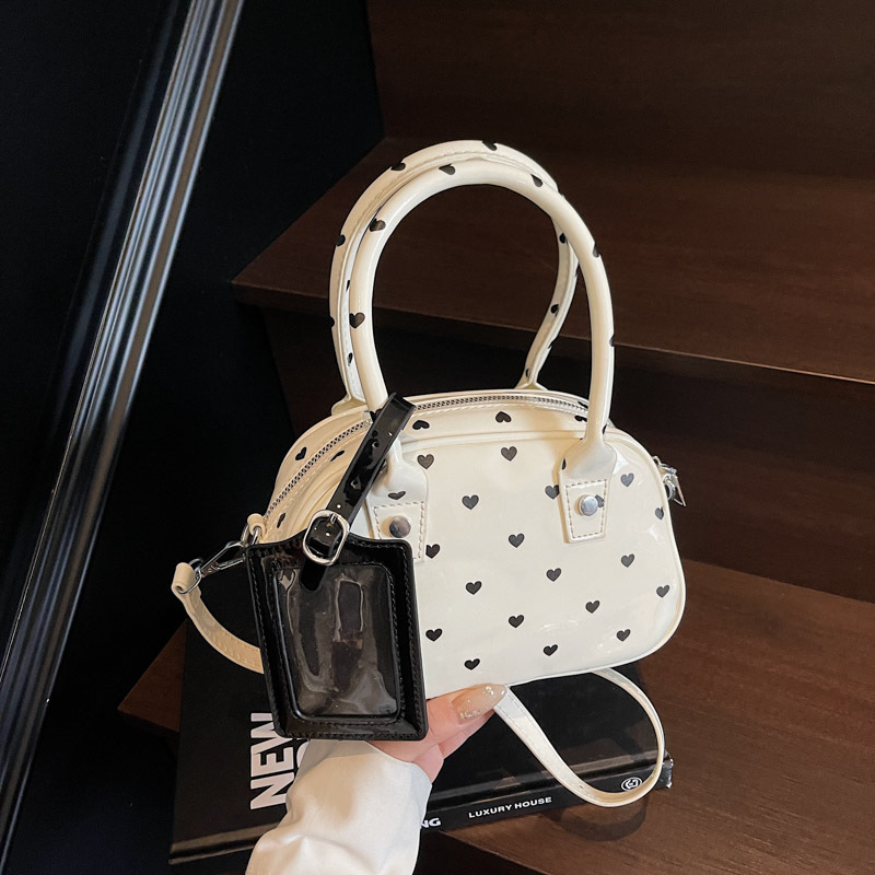 Bolso de moda coreano 2025 verano nuevo bolso femenino amor lunares bolso de hombro bolso de mensajero brillante de alta calidad