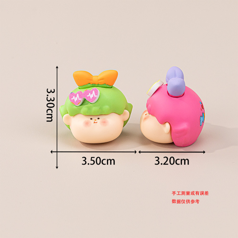 多巴胺蝴蝶结莉丝 盲盒桌面树脂摆件diy装饰品配件潮玩盲袋对对碰|undefined